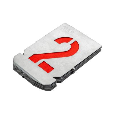 Stencil sæt med tal 0-9 med 50 mm tegnhøjde (10 dele)